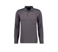 RAGMAN Softknit Regular Fit Longsleeve Poloshirt mokka, Gemustert