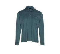 RAGMAN Soft Knit Regular Fit Longsleeve Poloshirt grün, Einfarbig