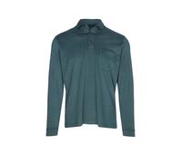 RAGMAN Soft Knit Regular Fit Longsleeve Poloshirt grün, Einfarbig