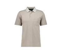 RAGMAN Softknit Regular Fit Poloshirt Kurzarm hellbraun