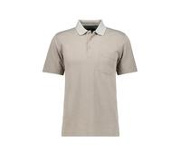 RAGMAN Softknit Regular Fit Poloshirt Kurzarm hellbraun
