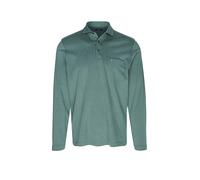 RAGMAN Soft Knit Regular Fit Longsleeve Poloshirt moosgrün, Einfarbig