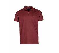 RAGMAN Zip-Polo Herren Regular Fit Kurzarm Baumwoll-Piqué rot, XXL