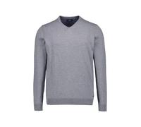 Ragman Herren Strickpullover Uni V NeckGrau valueMittelgrau M