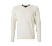 RAGMAN Pullover Herren Slim Fit V-Ausschnitt Baumwolle beige, XL
