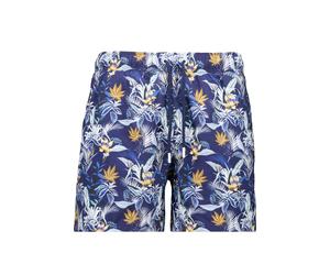 RAGMAN Regular Fit Badehose Blau/floral, Bedruckt