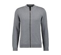 RAGMAN Herren Cardigan mit feiner Struktur, Baumwolle/Kaschmir L, Mittelgrau-015