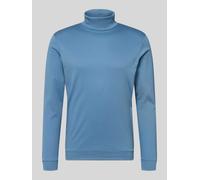 RAGMAN Regular Fit Langarmshirt mit Rollkragen Modell 'Pima' in Jeansblau, Größe M