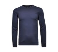 RAGMAN Regular Fit Longsleeve dunkelblau, Einfarbig