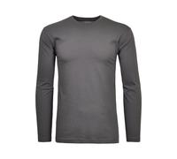 RAGMAN Regular Fit Longsleeve dunkelgrau, Einfarbig