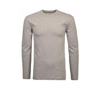 RAGMAN Herren Langarm-Shirt Rundhals S, Grau-Melange-012