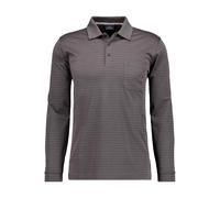 RAGMAN Regular Fit Longsleeve Poloshirt anthrazit, Gestreift
