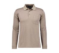 RAGMAN Regular Fit Longsleeve Poloshirt beige, Einfarbig