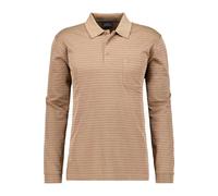RAGMAN Regular Fit Longsleeve Poloshirt braun, Gestreift