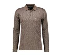 RAGMAN Regular Fit Longsleeve Poloshirt braun, Melange