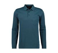 RAGMAN Regular Fit Longsleeve Poloshirt dunkelgrün, Einfarbig
