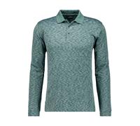 RAGMAN Regular Fit Longsleeve Poloshirt dunkelgrün, Melange
