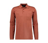 RAGMAN Herren Softknit-Polo mit Brusttasche, Langarm L, gebranntes Orange-543