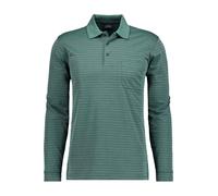RAGMAN Regular Fit Longsleeve Poloshirt grün, Gestreift