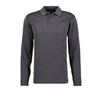 RAGMAN Regular Fit Longsleeve Poloshirt schiefer, Einfarbig