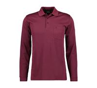 RAGMAN Regular Fit Longsleeve Poloshirt terra rot, Einfarbig