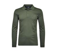 RAGMAN Regular Fit Longsleeve Poloshirt thymian, Einfarbig