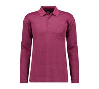 RAGMAN Regular Fit Longsleeve Poloshirt violett, Gestreift