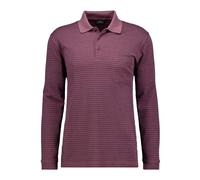 RAGMAN Regular Fit Longsleeve Poloshirt weinrot, Gestreift