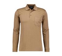 Ragman Poloshirt Softknit-Polo Herren – Regular Fit, Langarm, Baumwollmischung – XL zimt (088)
