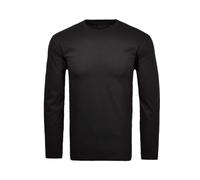 RAGMAN Regular Fit Longsleeve schwarz, Einfarbig