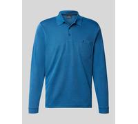 RAGMAN Regular Fit Poloshirt aus Baumwoll-Mix in Blau, Größe L