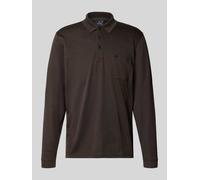 RAGMAN Regular Fit Poloshirt aus Baumwoll-Mix in Mittelbraun, Größe 4XL