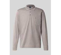 RAGMAN Regular Fit Poloshirt aus Baumwoll-Mix in Silber, Größe 4XL