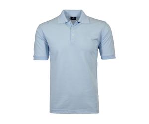 RAGMAN Regular Fit Poloshirt Kurzarm hellblau