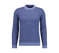 Rundhalspullover RAGMAN, Herren, Gr. 52, blau (blau, melange, 782), Strick, 90% Wolle 10% Baumwolle, Pullover Rundhalspullover (13636667-L) blau, melange, 782