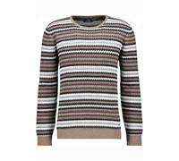 RAGMAN Regular Fit Pullover camel, Gestreift