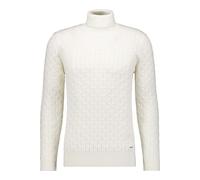 Rundhalspullover RAGMAN, Herren, Gr. 56, beige (ecru), Strick, 95% Baumwolle 5% Kaschmir, ohne Ausschnitt, Pullover Rundhalspullover (35973063-XXL) ecru