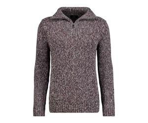 RAGMAN Regular Fit Pullover rot/grau, Melange