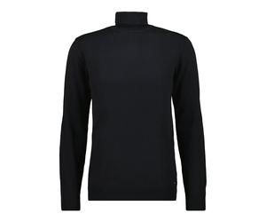 RAGMAN Regular Fit Rollkragenpullover schwarz, Einfarbig