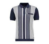 RAGMAN Regular Fit Strickpolo marine, Gestreift