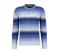RAGMAN Regular Fit Strickpullover Rundhalsdunkelblau, Gestreift