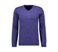 RAGMAN Regular Fit Strickpullover V-Ausschnittblau, Einfarbig