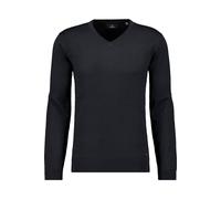 RAGMAN Regular Fit Strickpullover V-Ausschnittschwarz, Einfarbig
