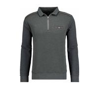 RAGMAN Regular Fit Sweatshirt Polokragenanthrazit, Einfarbig