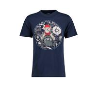 RAGMAN Regular Fit T-Shirt Rundhals jeansblau, Bedruckt
