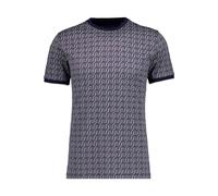 RAGMAN Regular Fit T-Shirt Rundhals marine, Jacquardmuster