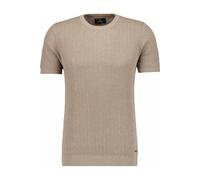 RAGMAN Regular Fit T-Shirt Rundhals sand, Strukturiert