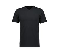RAGMAN Regular Fit T-Shirt V-Ausschnitt schwarz, Einfarbig
