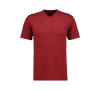 RAGMAN Regular Fit T-Shirt V-Ausschnitt weinrot, Einfarbig