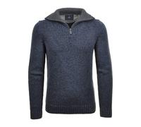 RAGMAN Regular Fit Troyer blau, Strukturiert